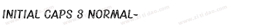 Initial Caps 3 Normal字体转换